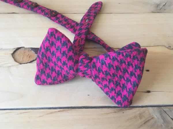 hot houndstooth bow tie