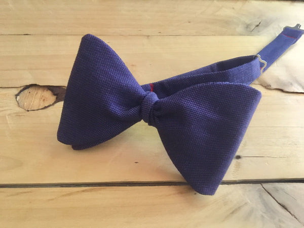 purple linen bow tie