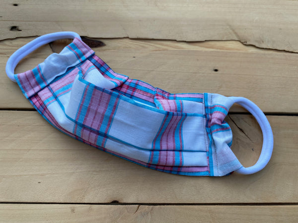 Cotton Candy Plaid Mask 