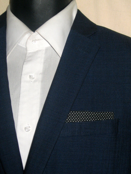 black pin dot pocket square