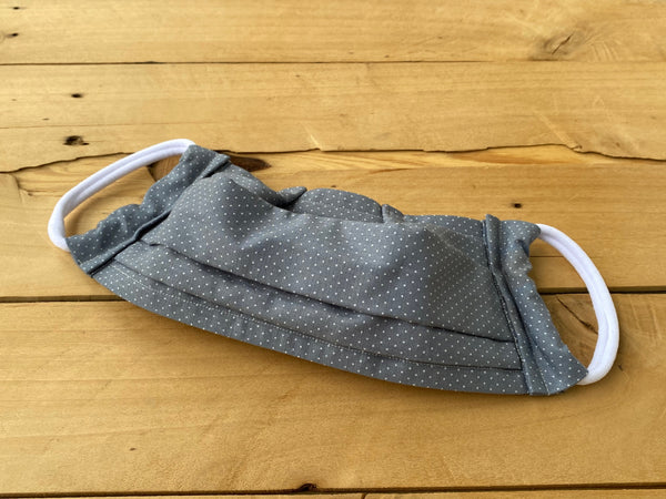Sky Blue Polka Dot Check Mask 