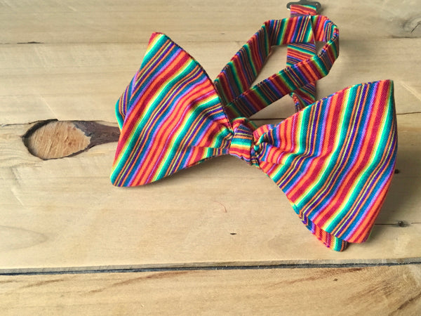 rainbow stripes bow tie