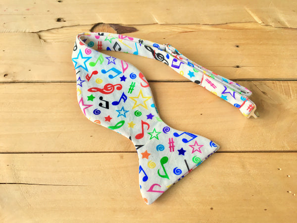 music in color bow tie