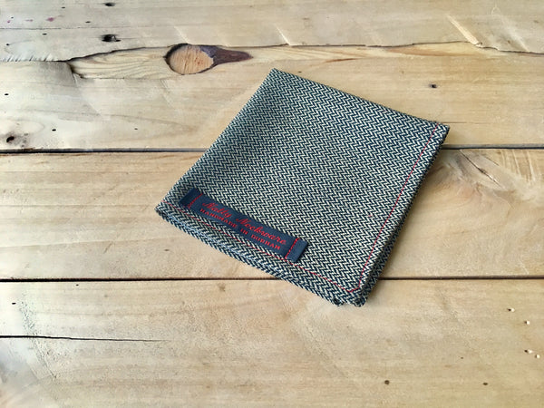 herring-to-the-bone pocket square