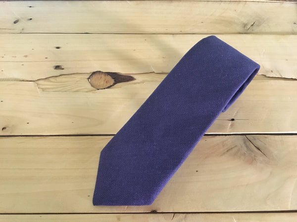 purple linen necktie